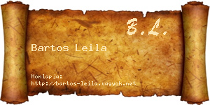 Bartos Leila névjegykártya